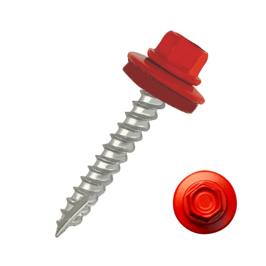 #14-1-1/4" Painted Hex Head Self-Tapping Roofing Screws – Metal to Wood | IPS Metal