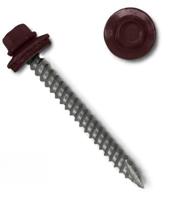 #10 × 1" Painted Hex Head Self-Tapping Roofing Screws – Metal to Wood | IPS Metal